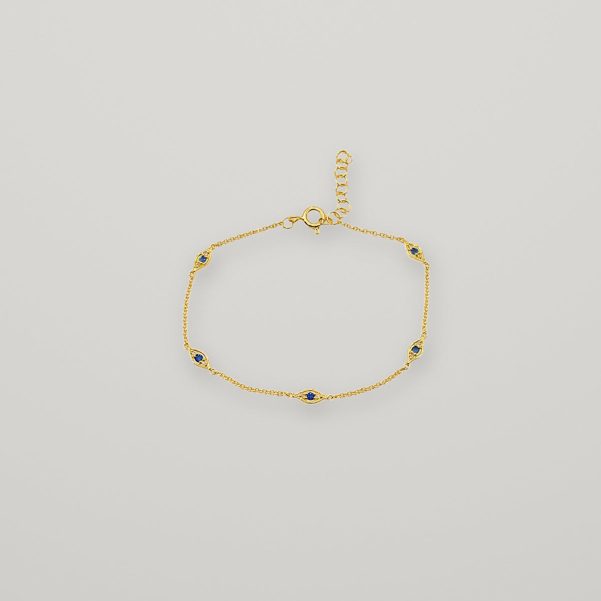 pulsera ojos mini zafiros y diamantes