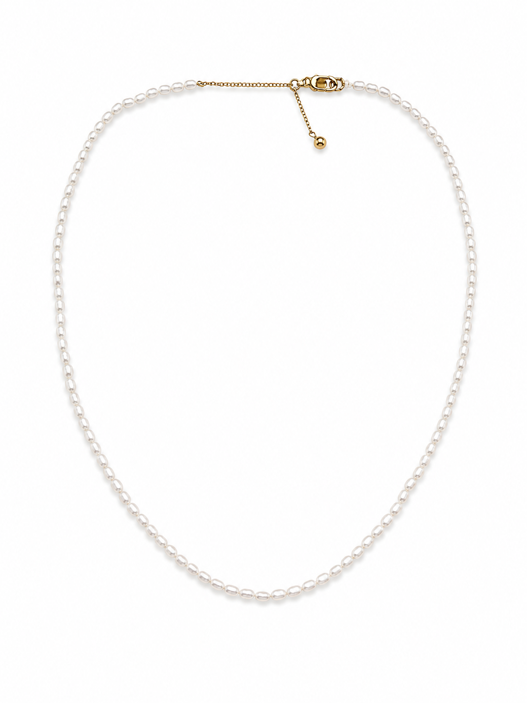 Choker de perla arroz mini  ajustable