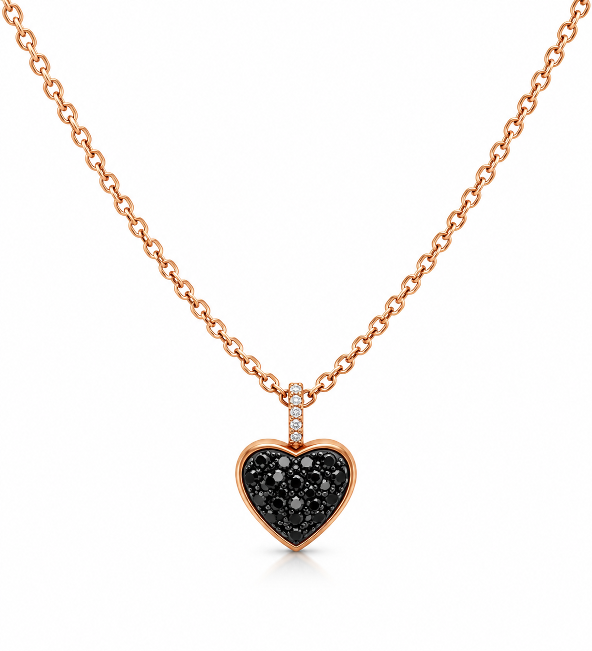 Mini Sagrado Corazón de Diamante Negro