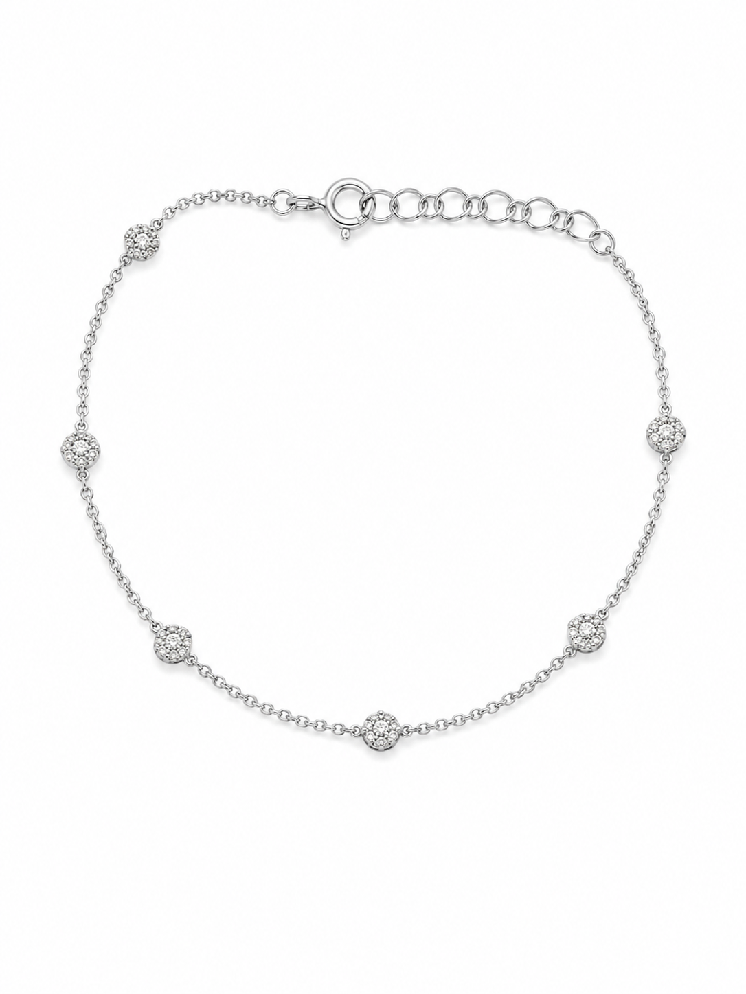 Pulsera de diamantes pave