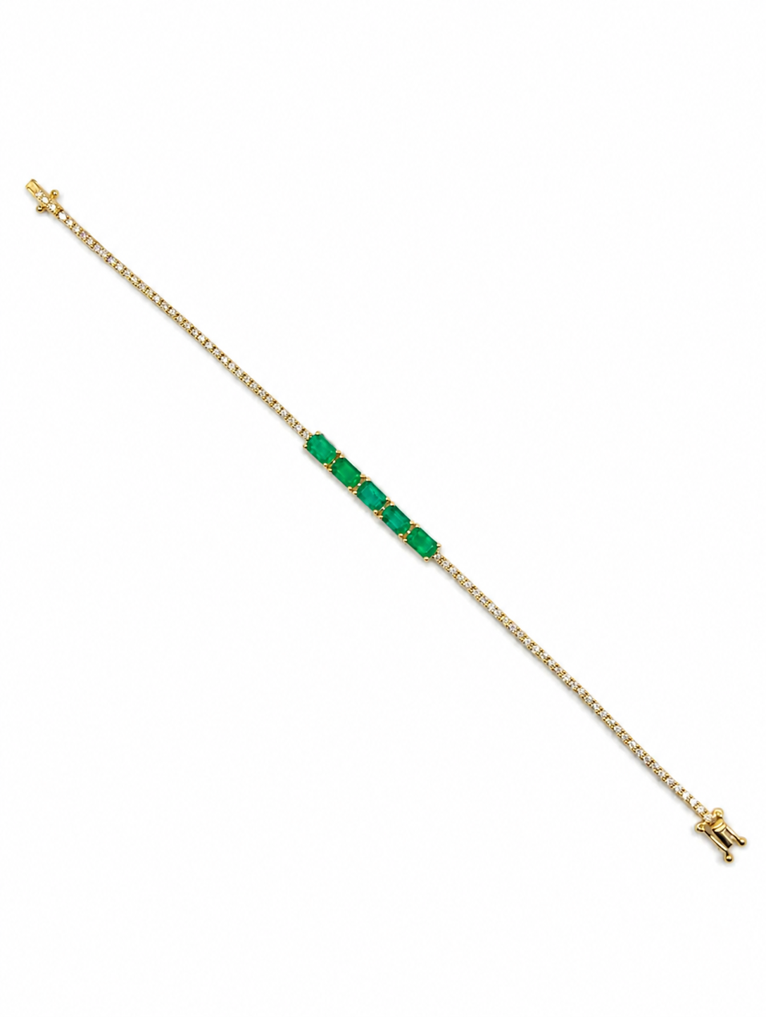 Pulsera de Esmeralda con Diamantes