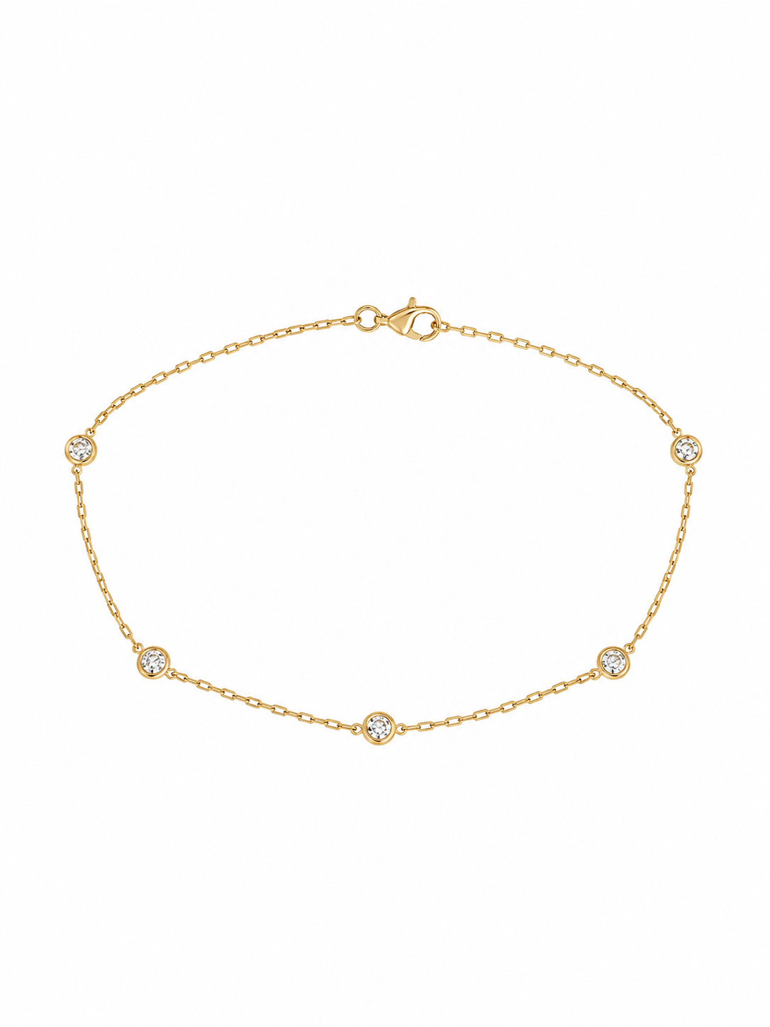 Pulsera de 5 diamantes biselados