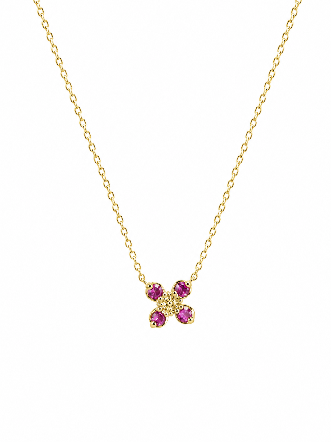 Collar flor rubies