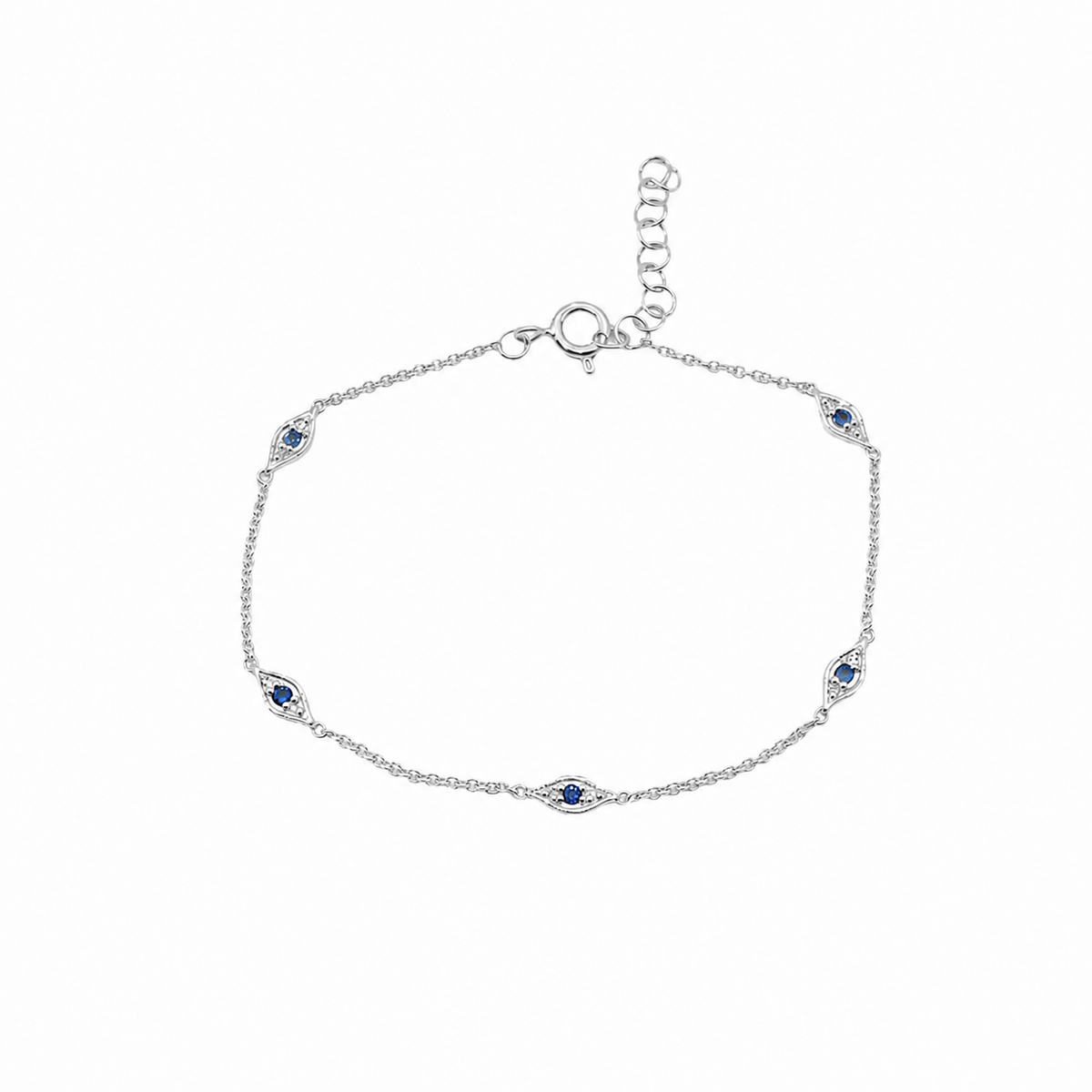 Pulsera Ojos Mini Zafiros y Diamantes