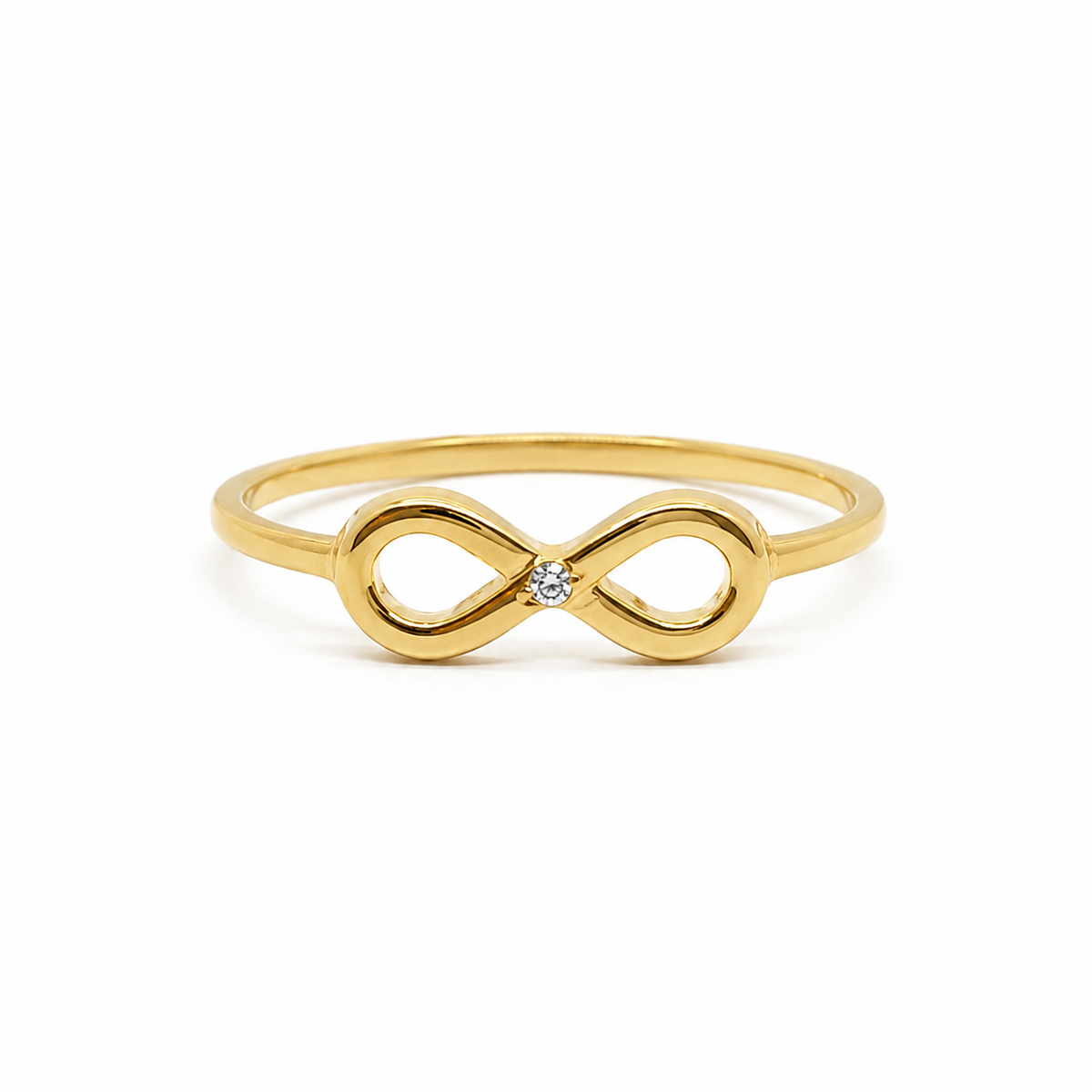 Anillo 10K Infinito Con Zirconia
