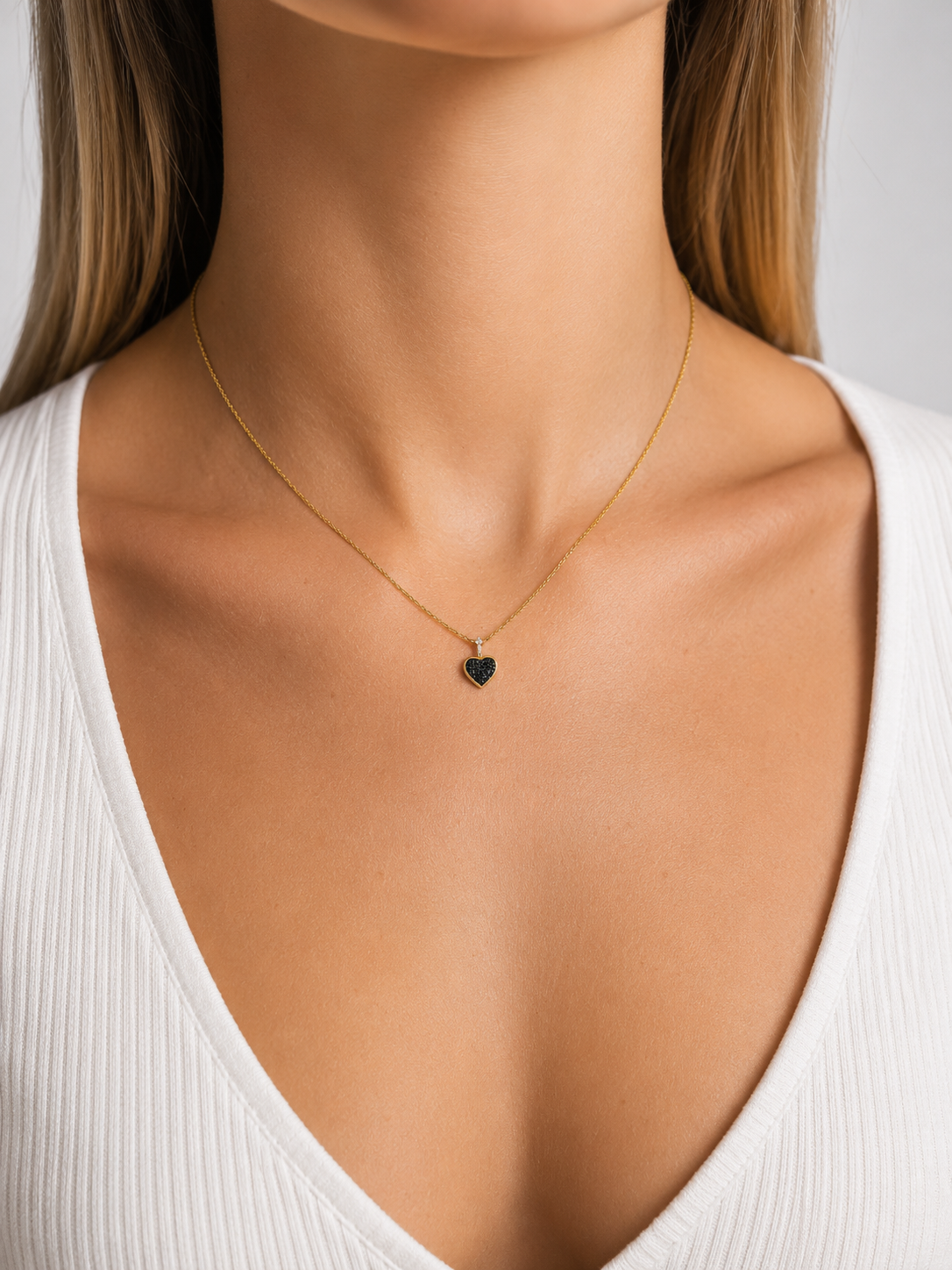 Mini Sagrado Corazón de Diamante Negro