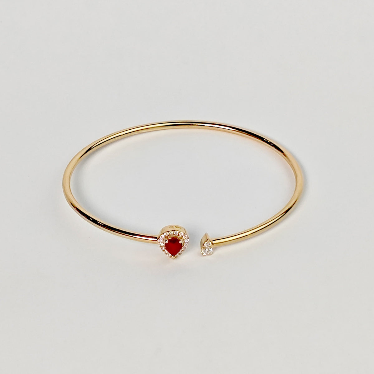 Brazalete Gota De Rubí y Diamantes