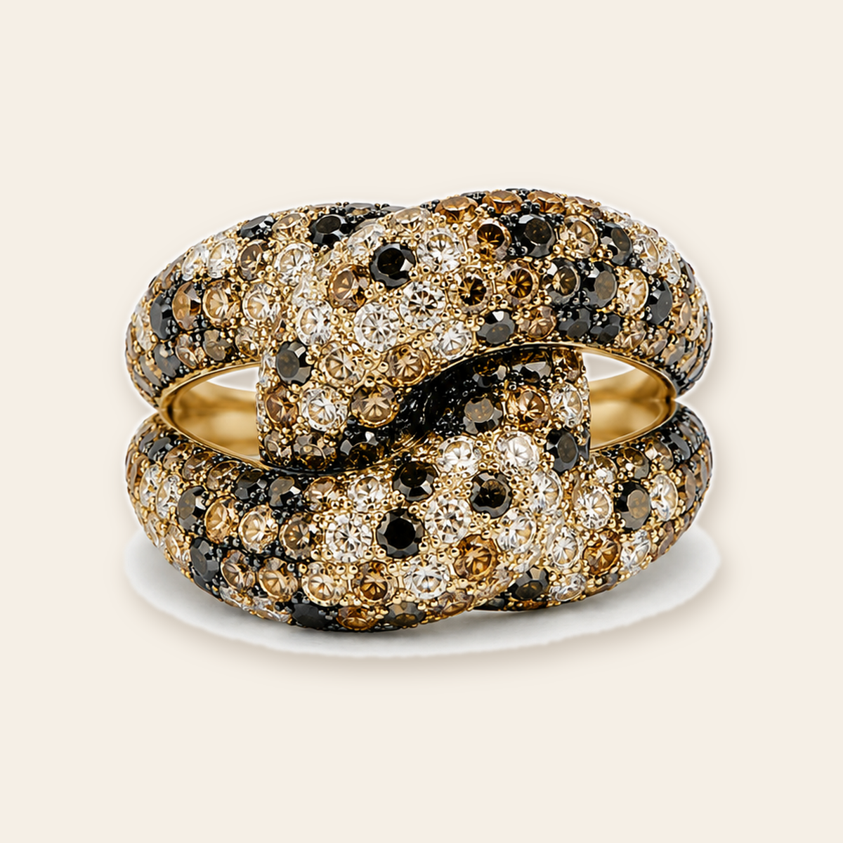 anillo animal print fondo crema