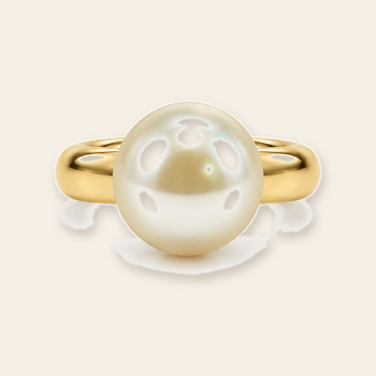 anillo de calabazo fondo crema