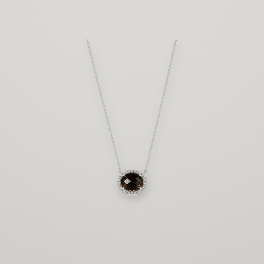 collar de piedra natural facetada
