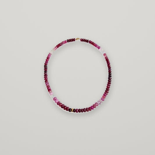 collar de rubies chunky con dona