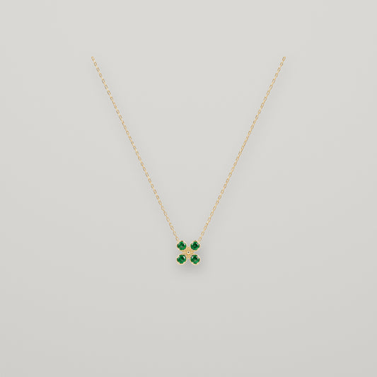 collar flor de esmeraldas