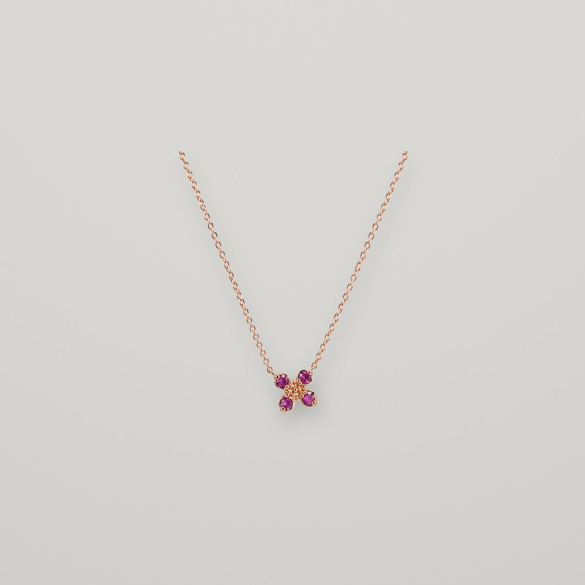 collar flor rubies