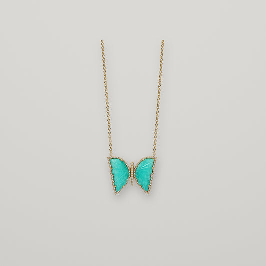 collar mariposa amazonita