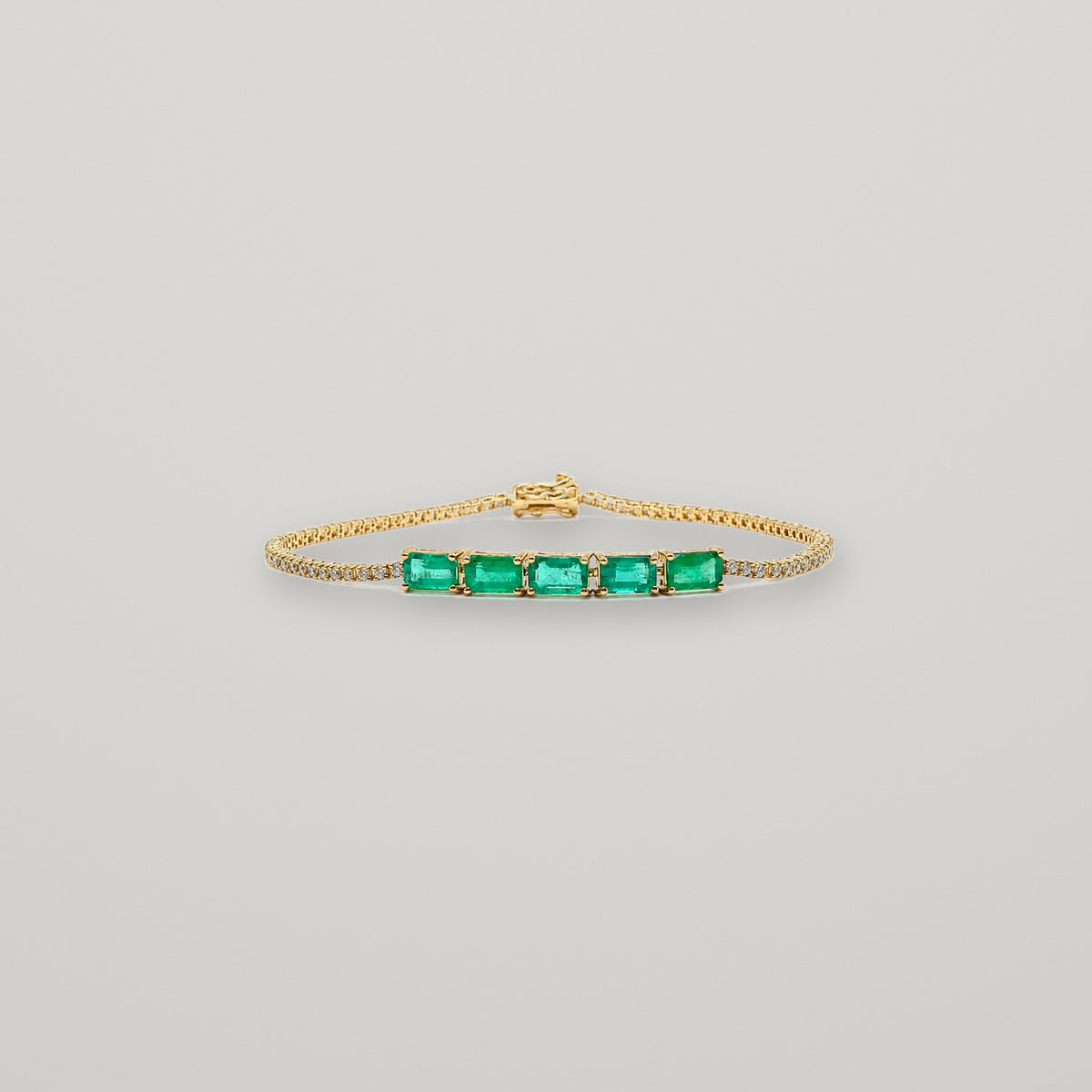 pulsera de esmeralda con diamantes