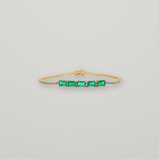 pulsera de esmeralda con diamantes