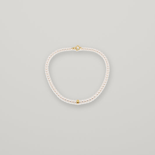 pulsera de perlas con dona